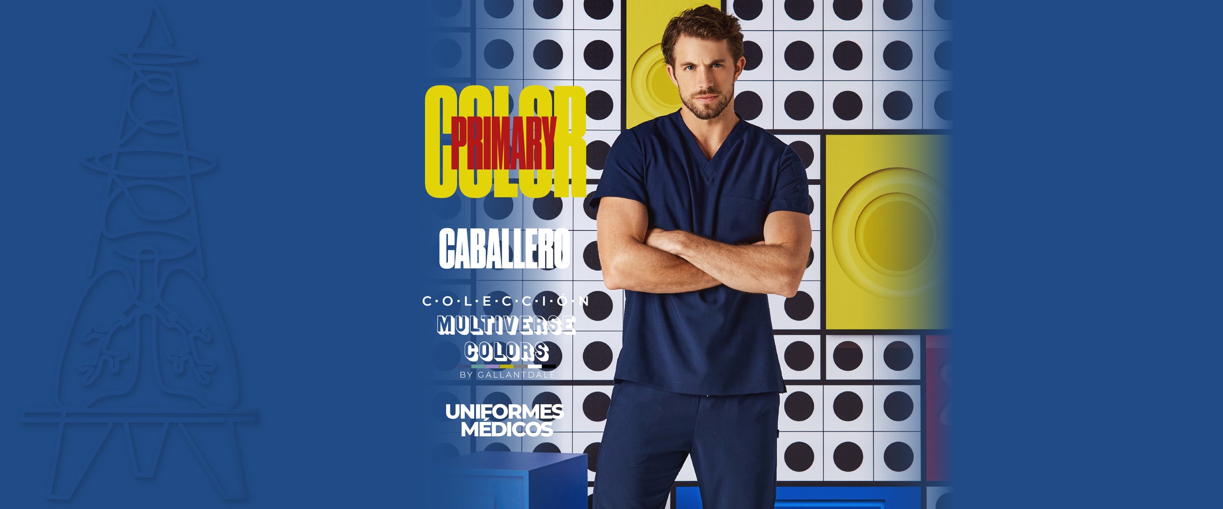 Coleccción Primary Colors Hombre de Uniformes médicos y quirúrgicos Gallantdale.