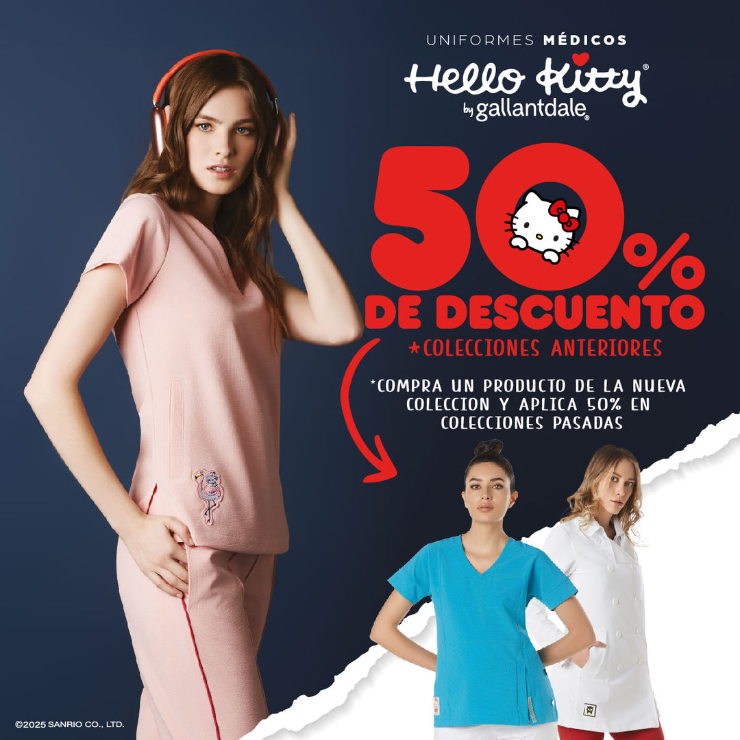 Pijama Quirúrgica de Mujer Hello Kitty® modelo Kaizen