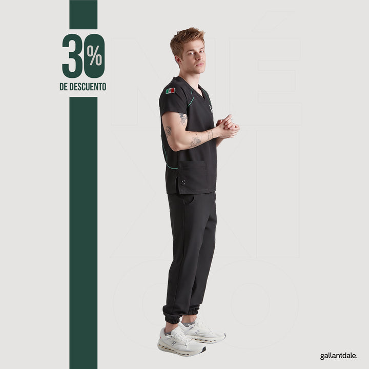 Pijama Quirúrgica de Hombre Edición México Black