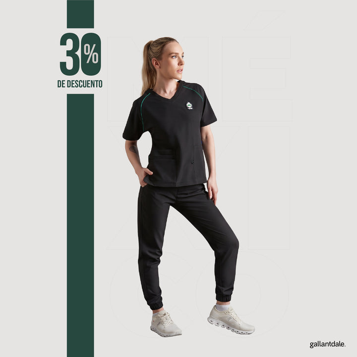 Pijama Quirúrgica de Mujer Edición México Black