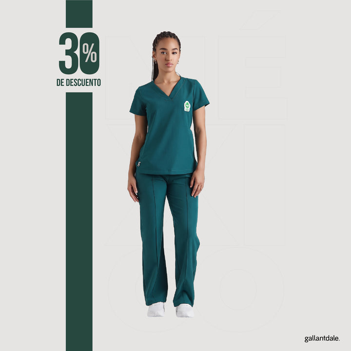 Pijama Quirúrgica de Mujer Edición México Green