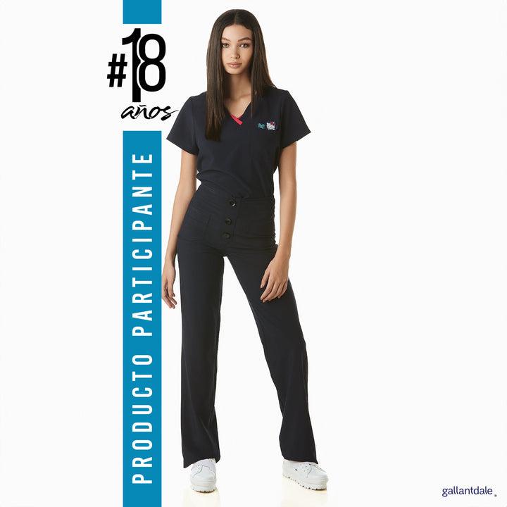 Pijama Quirúrgica de Mujer Hello Kitty® modelo Kaizen