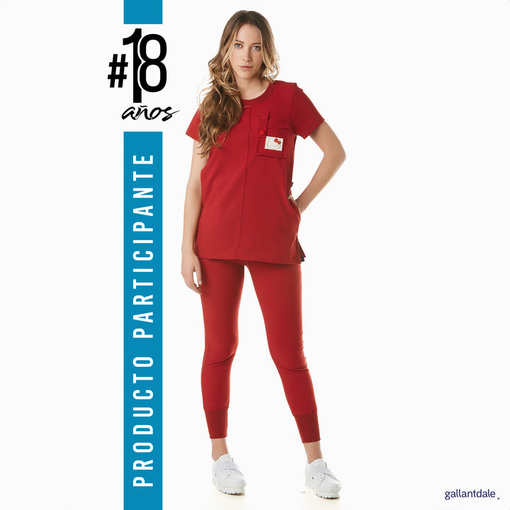 Pijama Quirúrgica de Mujer Hello Kitty® 50° Aniversario modelo Akita
