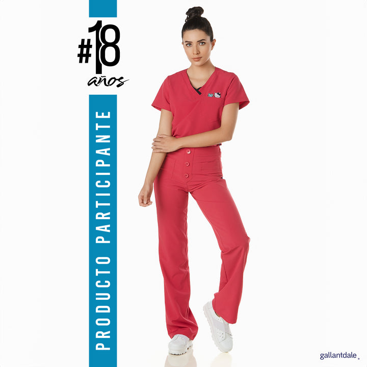 Pijama Quirúrgica de Mujer Hello Kitty® modelo Kaizen 50