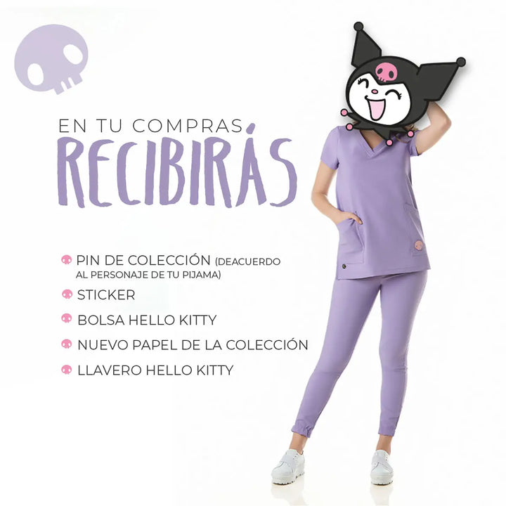 Pijama Quirúrgica de Mujer Kuromi® modelo Arata