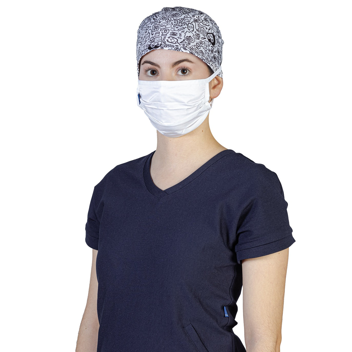 Médico o Doctor vistiendo una PPE color REY marca Gallantdale Uniformes Médicos y Quirúrgicos