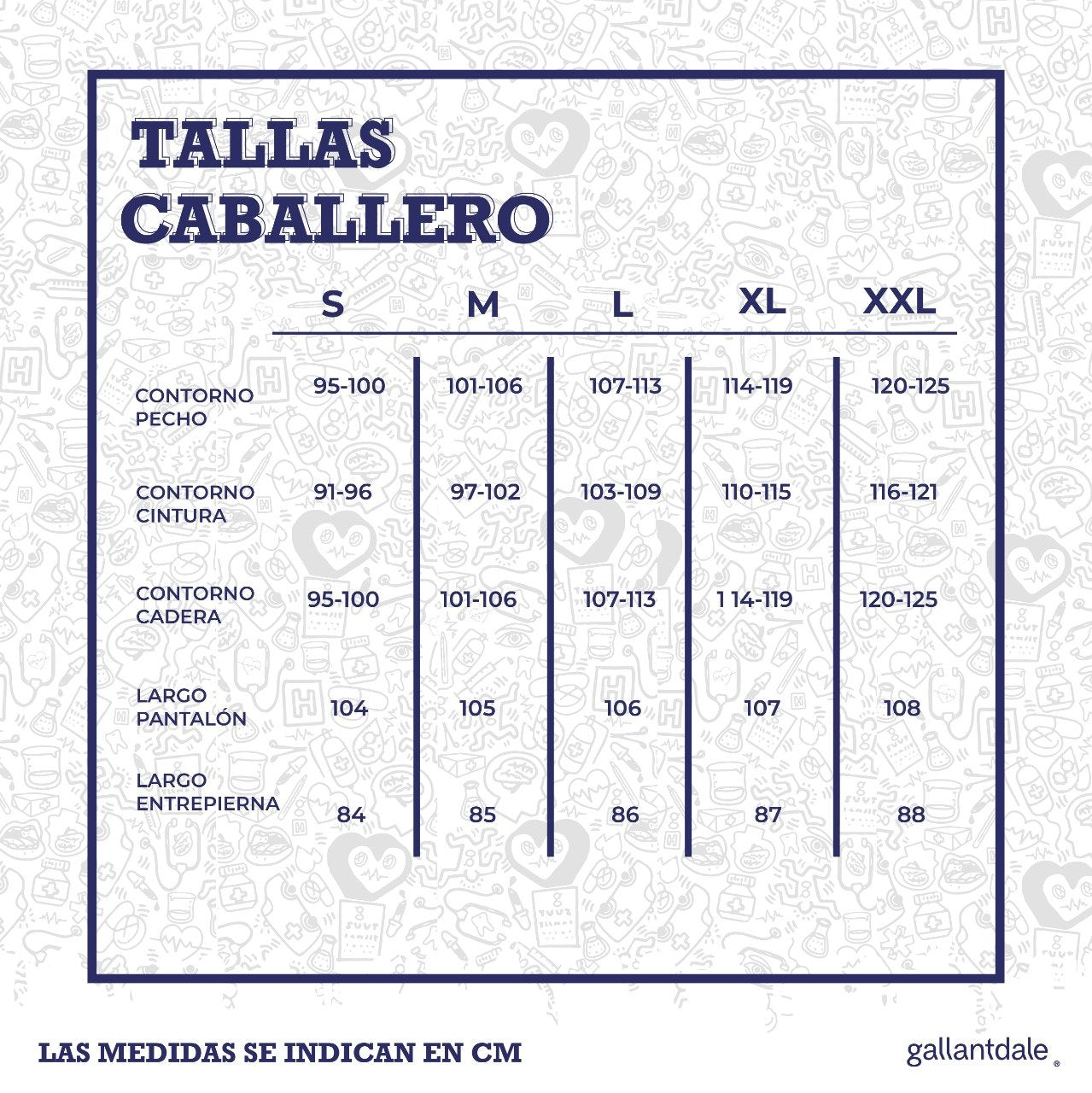 Tallas de sale pijamas para hombre